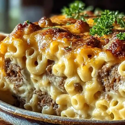 Mac and Cheese Meatloaf Casserole