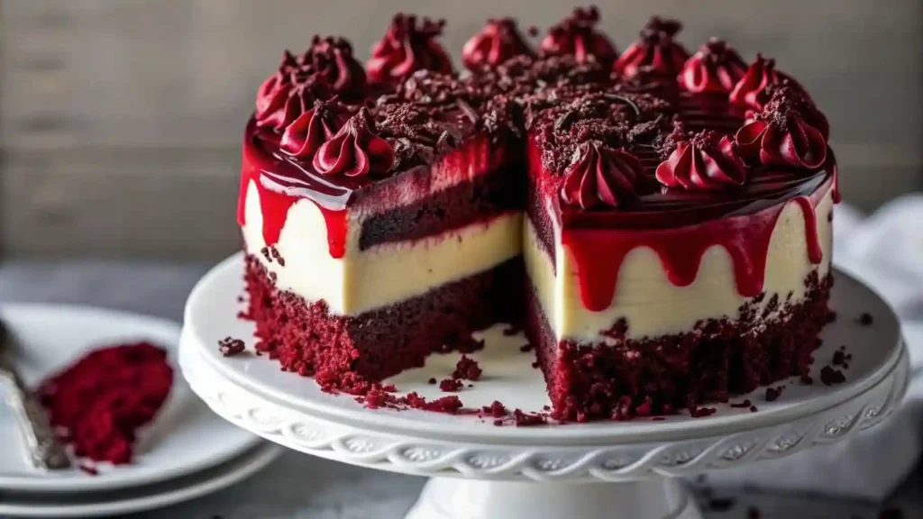 Red Velvet Cheesecake Layer Cake Recipe