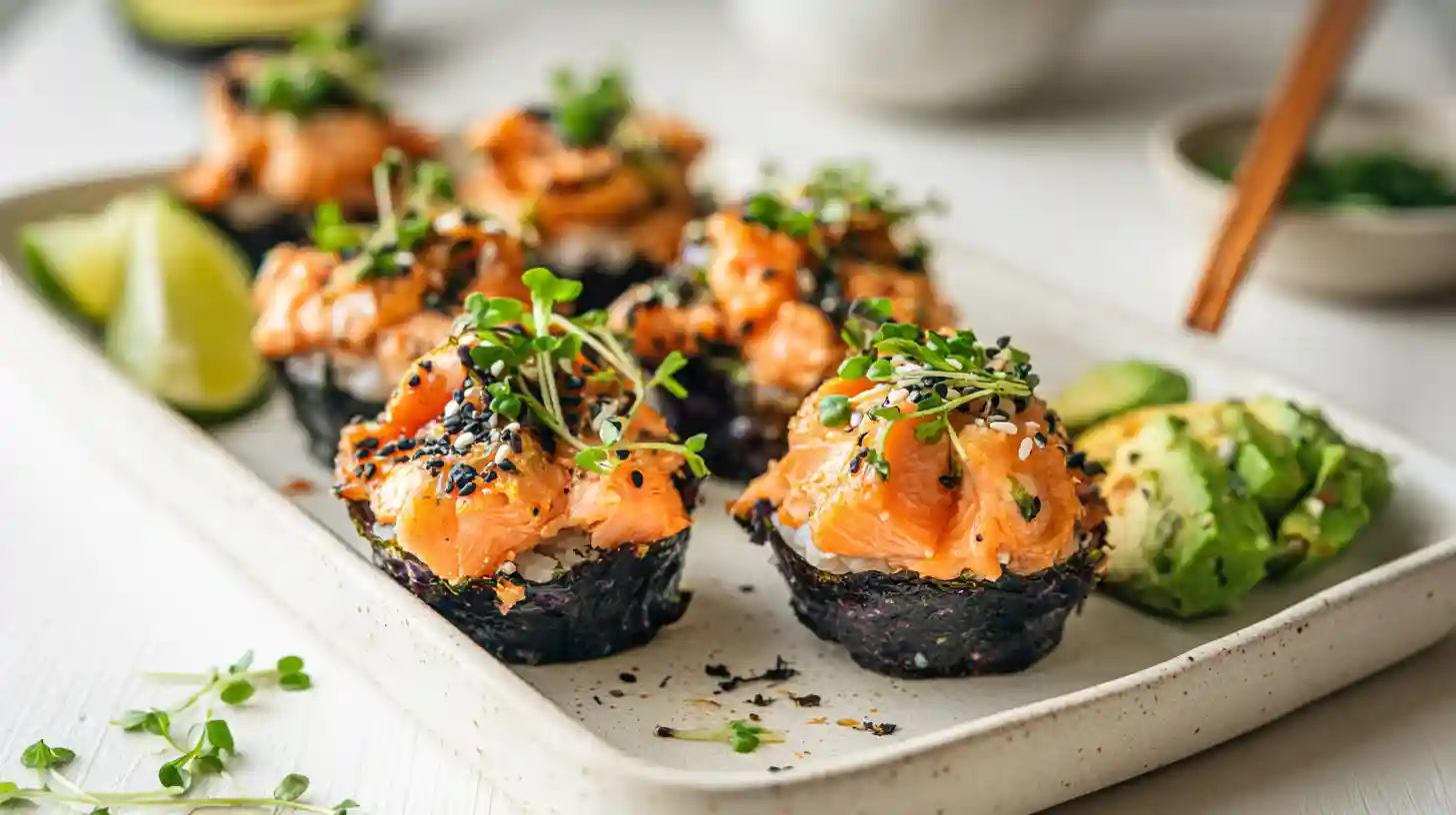 Salmon Sushi Cups