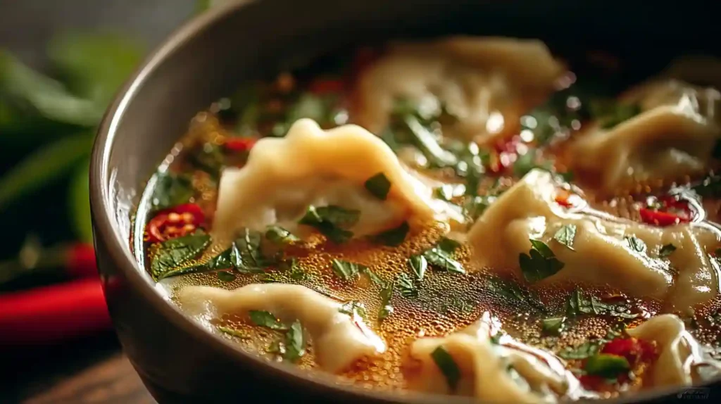 Thai Potsticker Coconut Soup