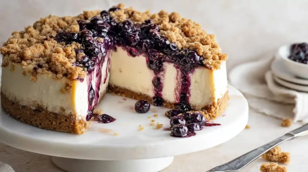 Blueberry Crumble Cheesecake
