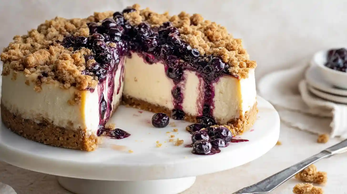Blueberry Crumble Cheesecake