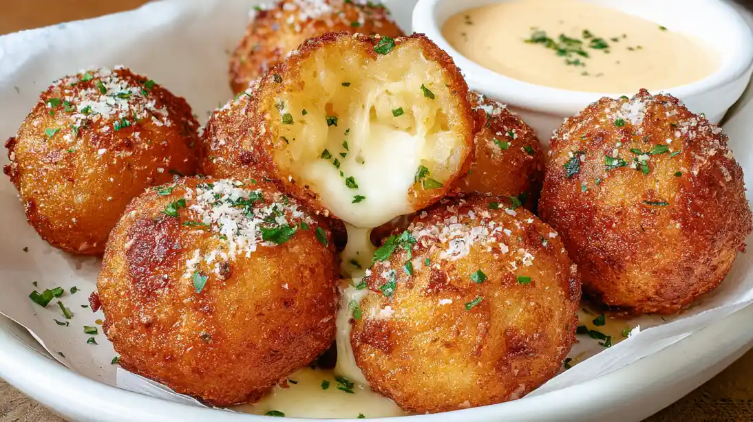 Cheesy Parmesan Garlic Potato Balls