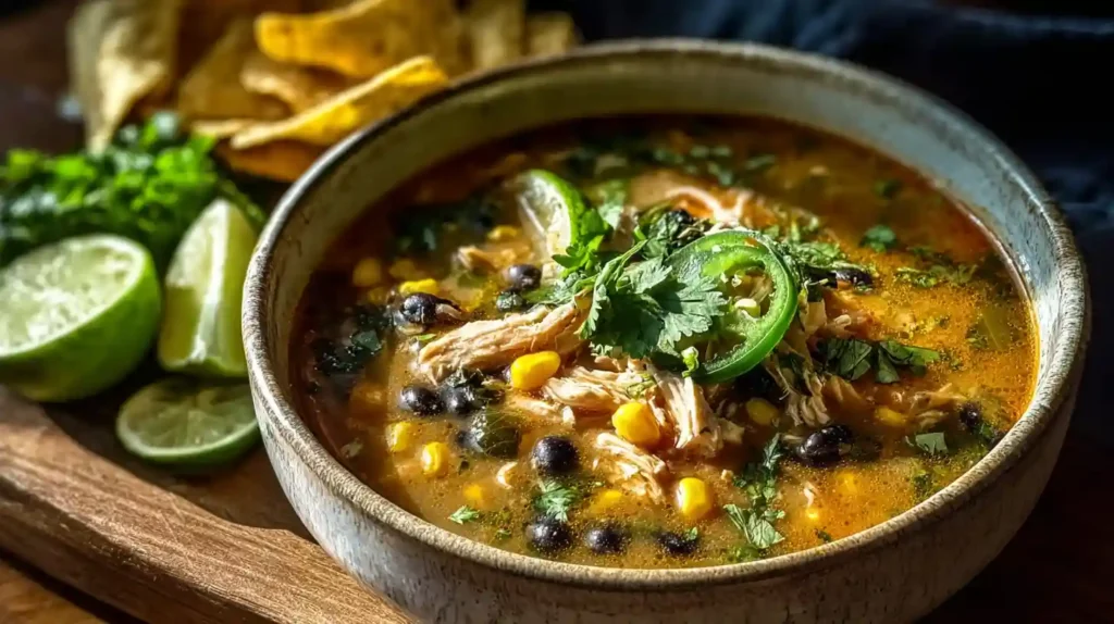 Chicken Poblano and Black Bean Soup