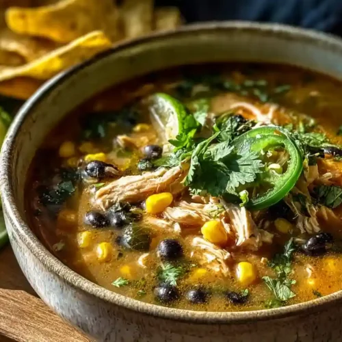 Chicken Poblano and Black Bean Soup