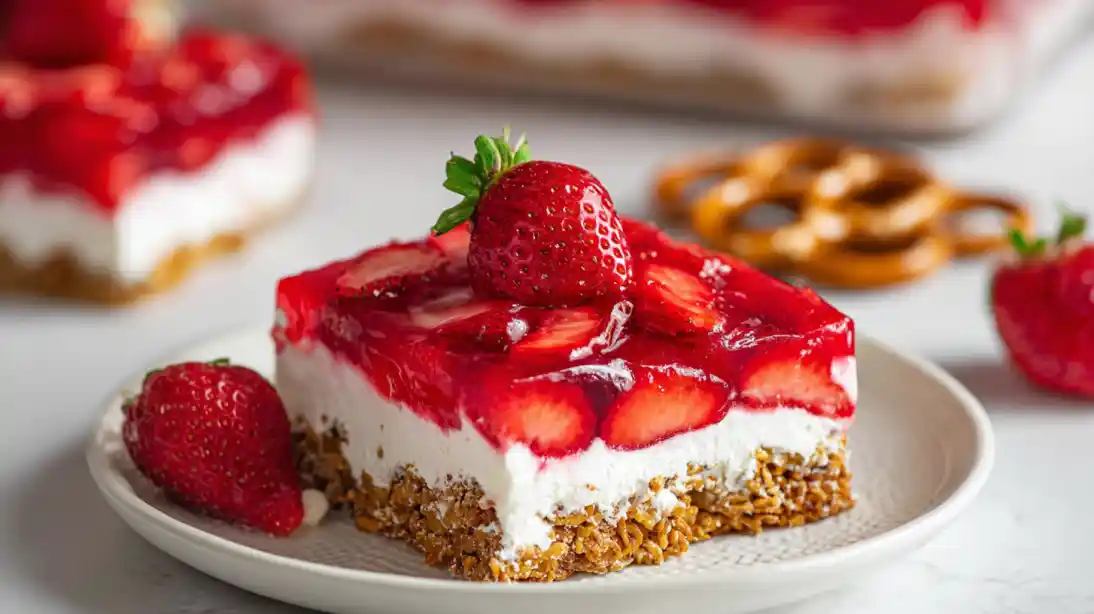 Classic Strawberry Pretzel Salad