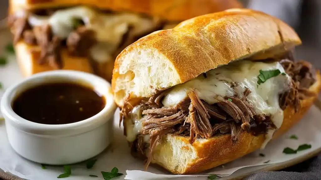 Crockpot French Dip Sandwiches