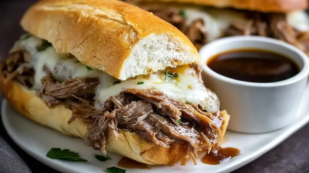 Crockpot French Dip Sandwiches