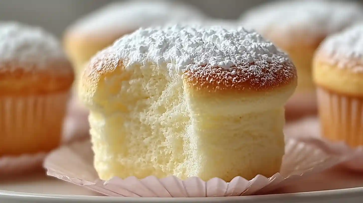 Fluffy Japanese Cotton Cheesecake Cupcakes