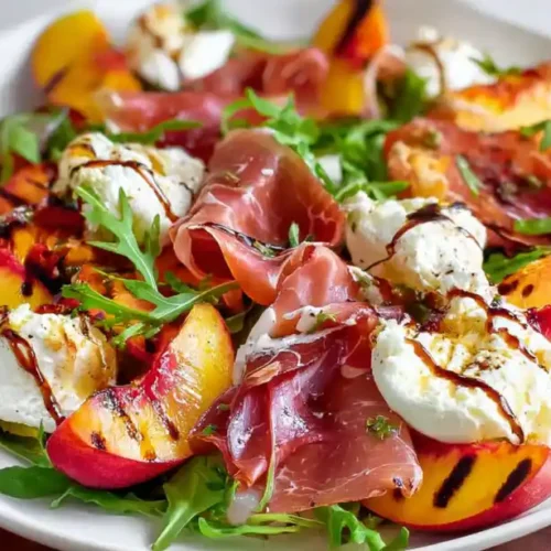 Grilled Nectarine Burrata Prosciutto Salad