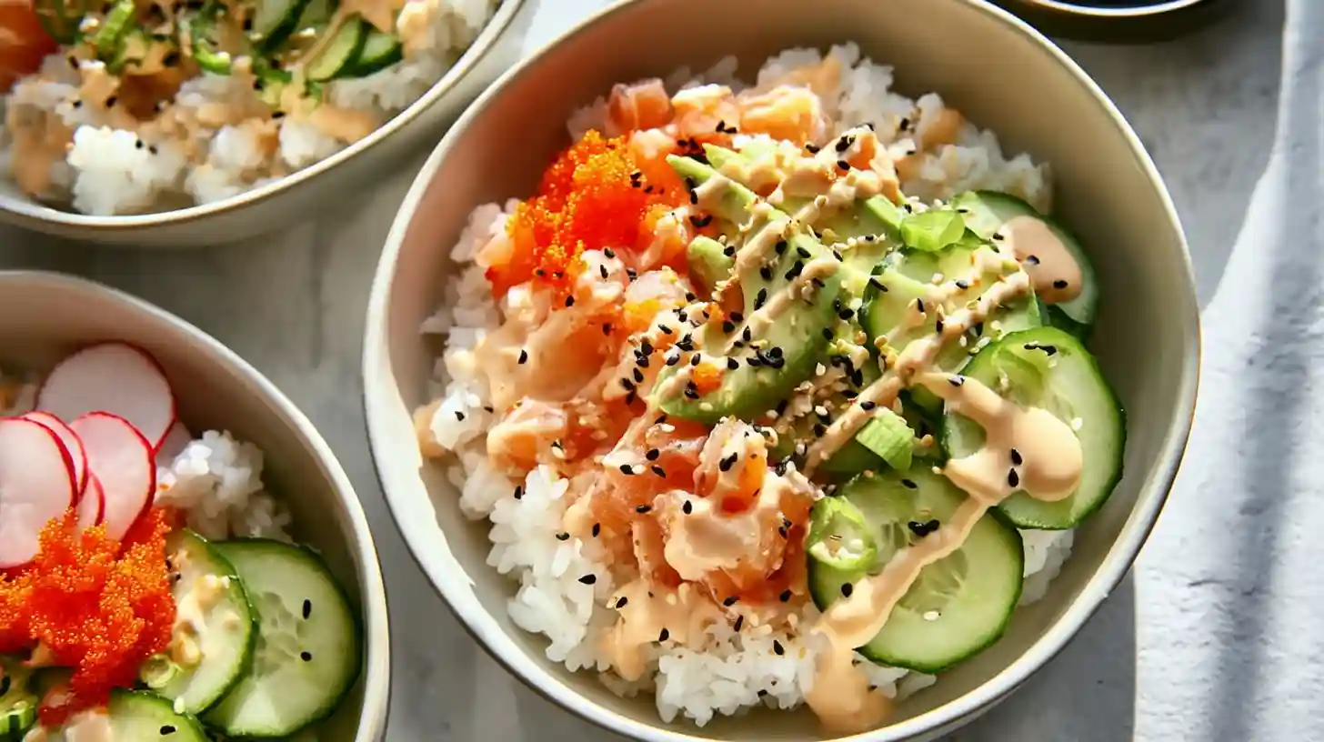 Healthy California Roll Sushi Bowls for Meal Prep