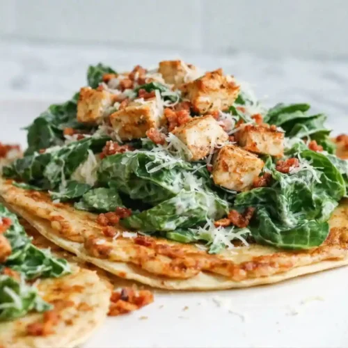 Smash Chicken Caesar Tacos