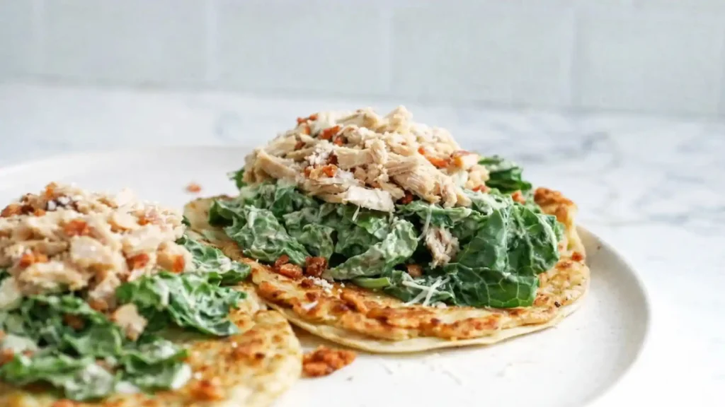 Smash Chicken Caesar Tacos
