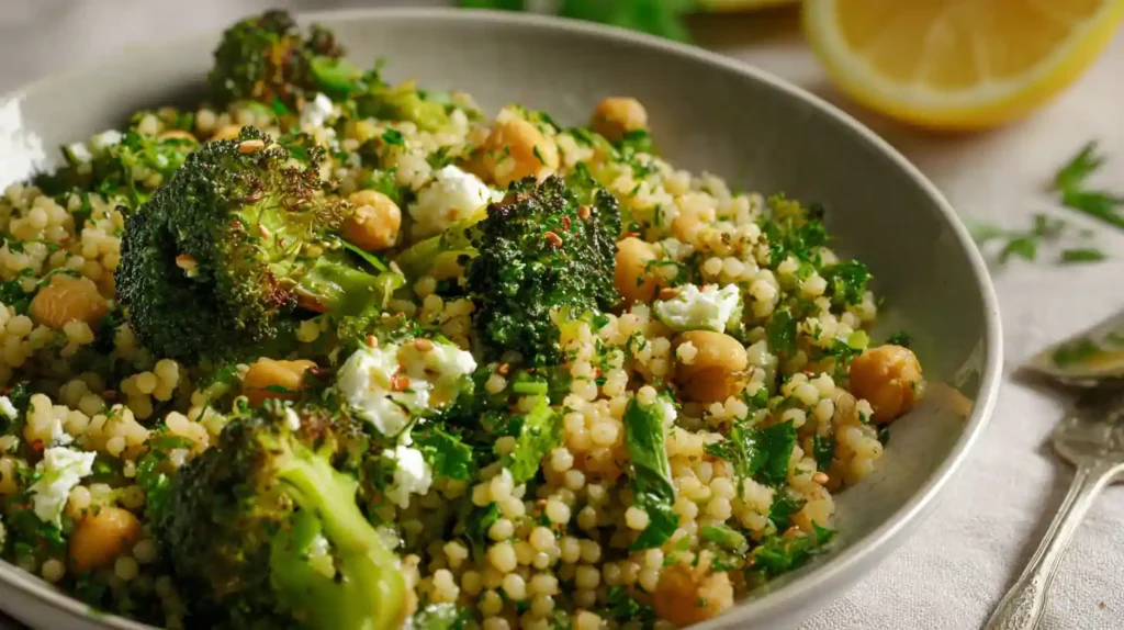 Warm Broccoli Couscous Salad