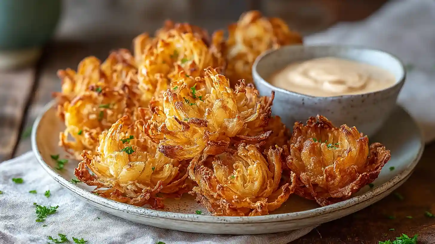 Air Fryer Crispy Mini Blooming Onions