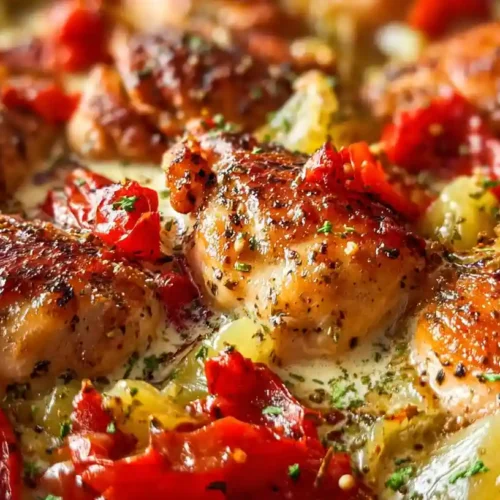 Creamy Banana Pepper Chicken Skillet