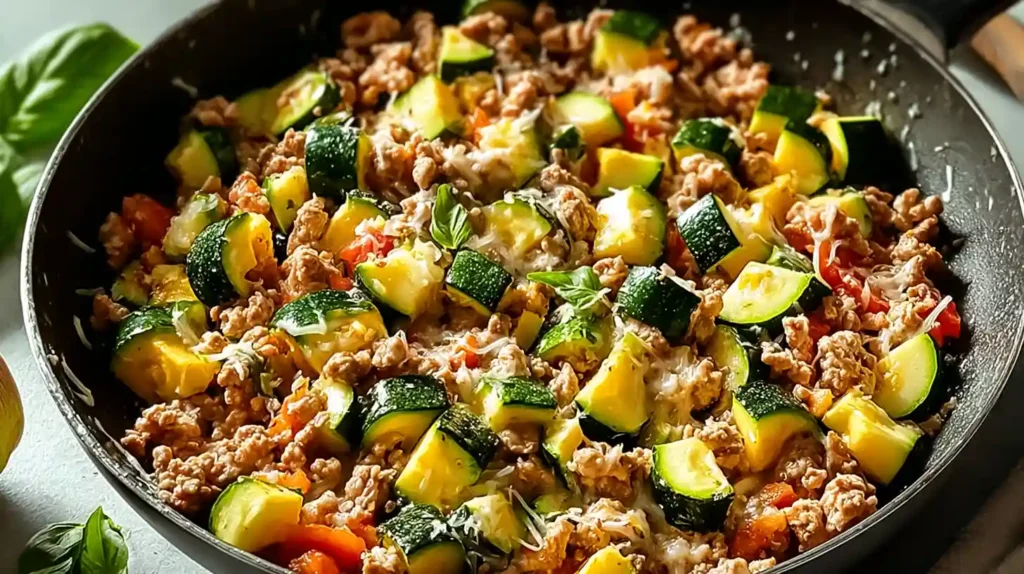 Ground Turkey and Zucchini Skillet