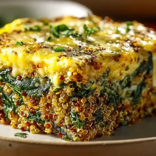 Nutritious Quinoa Lentil Spinach Bake Recipe Idea