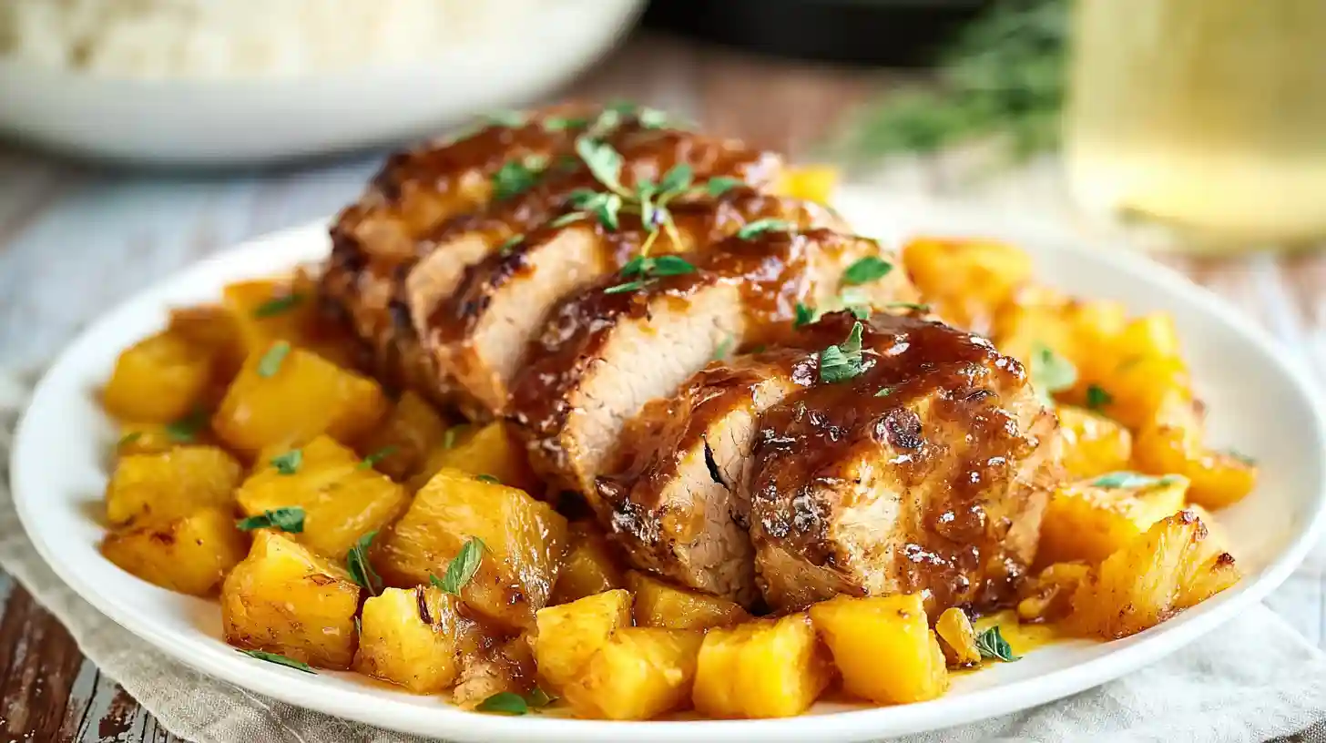 Slow Cooker Pineapple Pork Loin