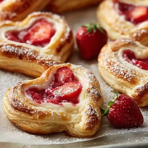 Strawberry Cream Cheese Heart Danishes