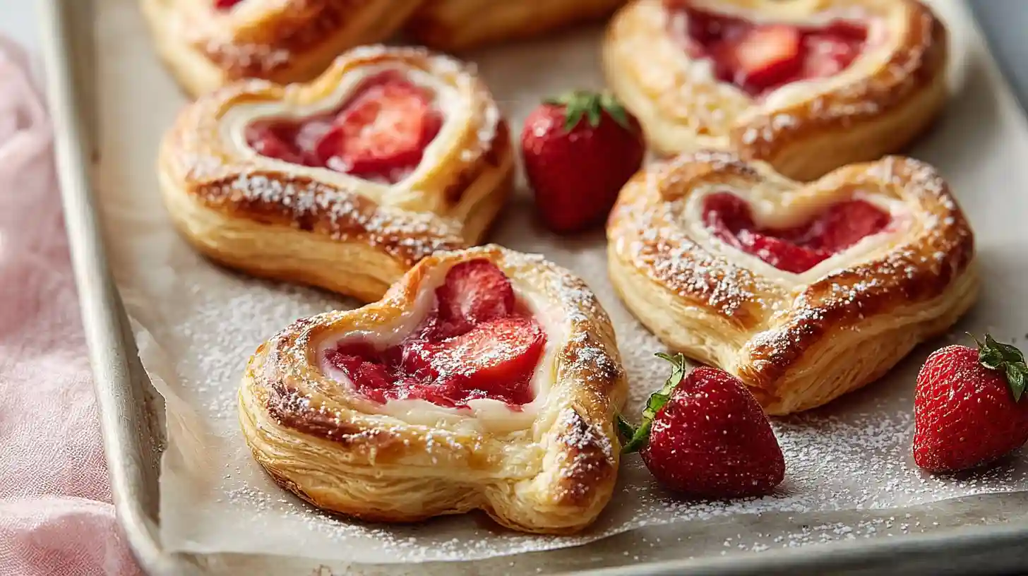 Strawberry Cream Cheese Heart Danishes