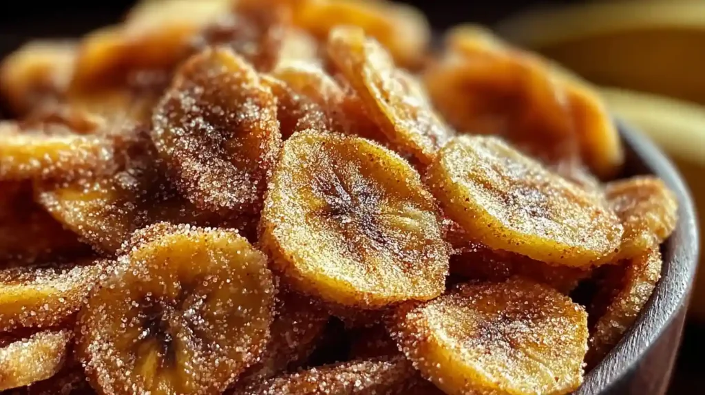 Cinnamon-Sugar Air Fryer Banana Chips