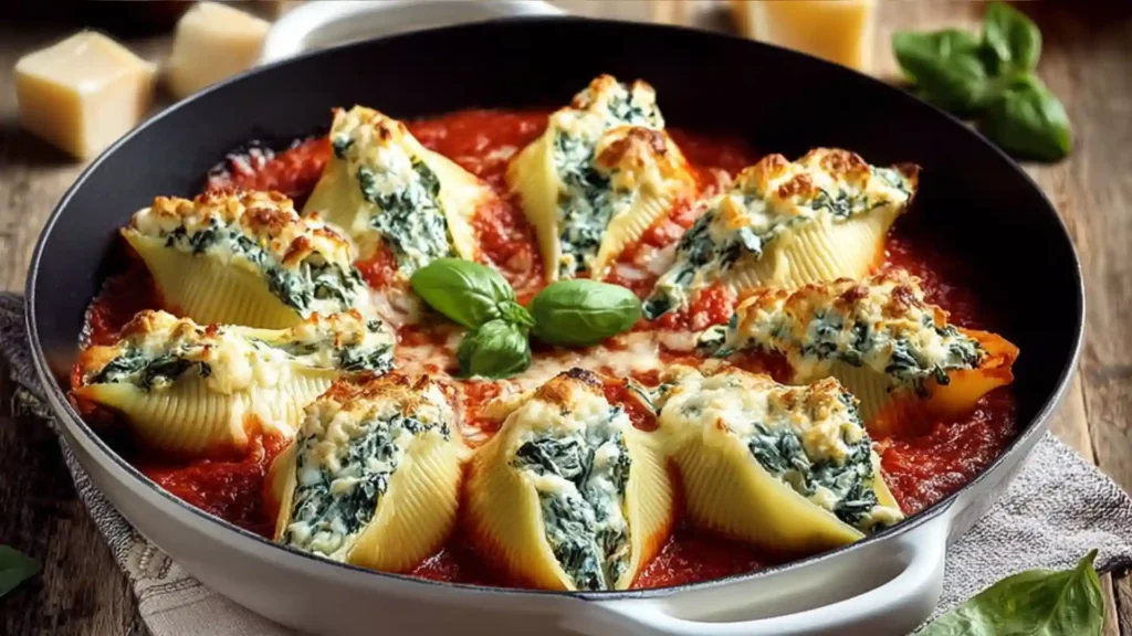 Classic Spinach and Ricotta Stuffed Shells Recipe