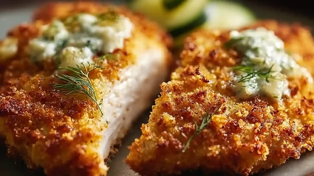 Crispy Dill Pickle Parmesan Chicken