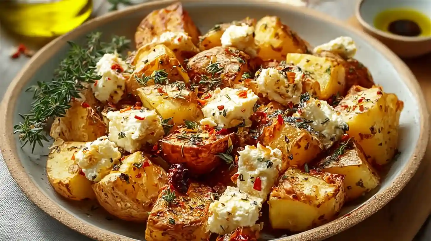 Greek Feta Roast Potatoes