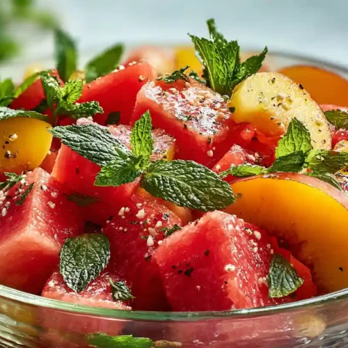 Peach Watermelon Salad