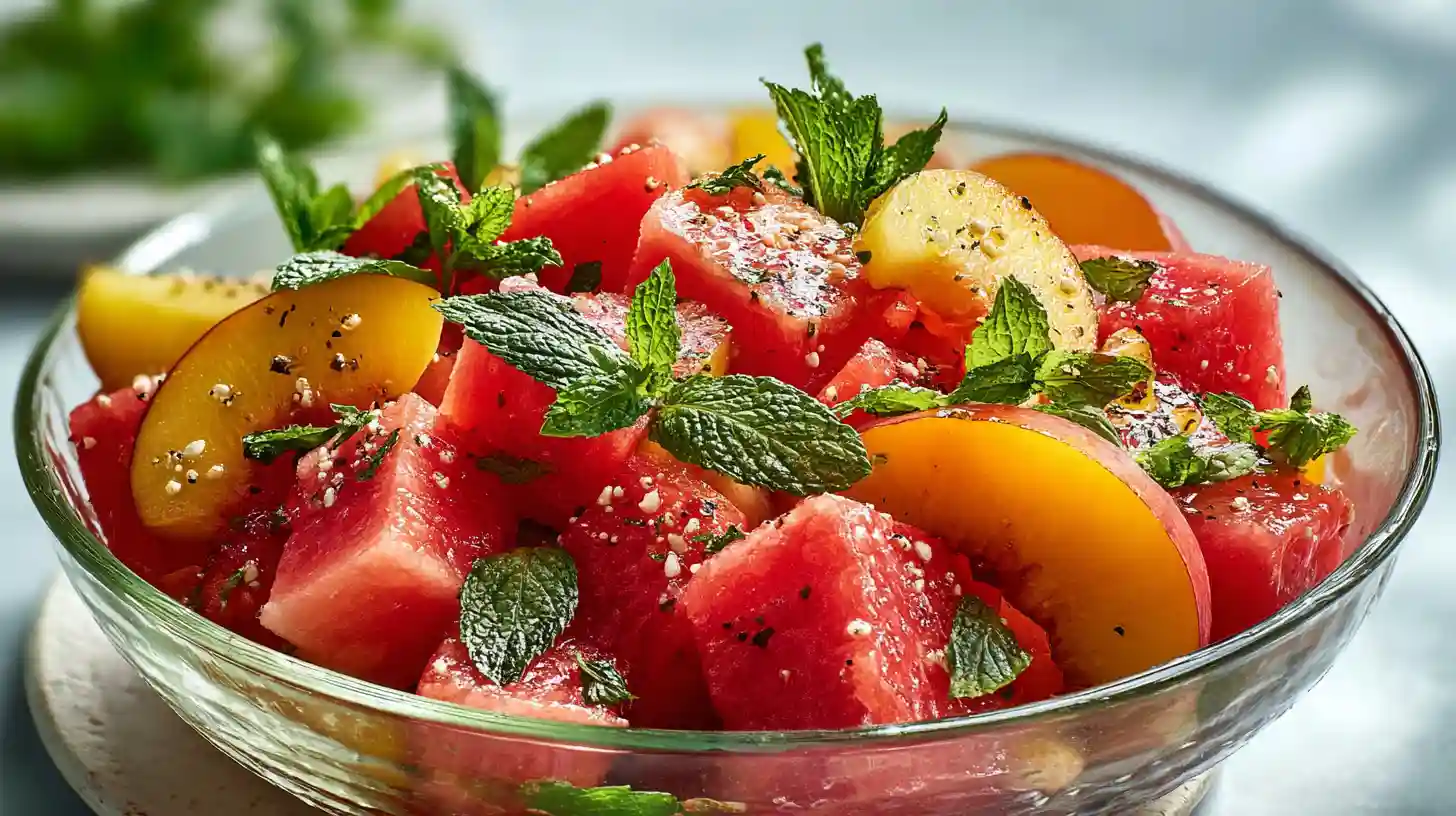 Peach Watermelon Salad