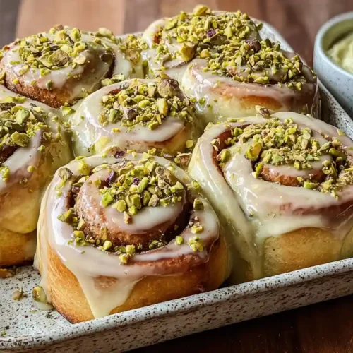 Small Batch Pistachio Cream Cinnamon Rolls