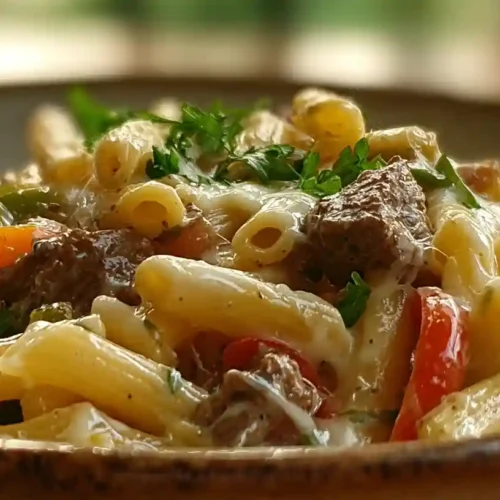 Philly Cheesesteak Pasta 5