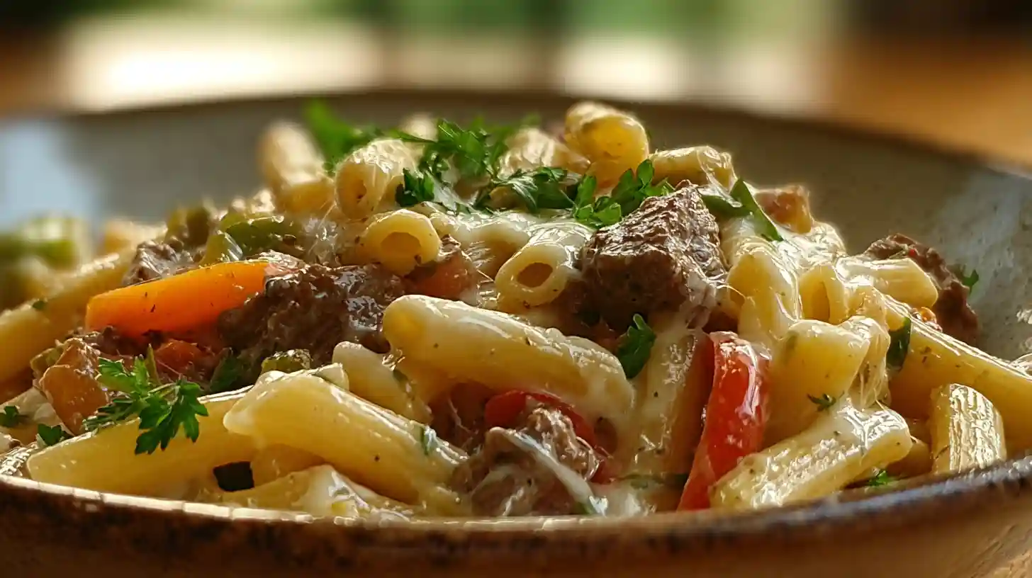 Philly Cheesesteak Pasta 5